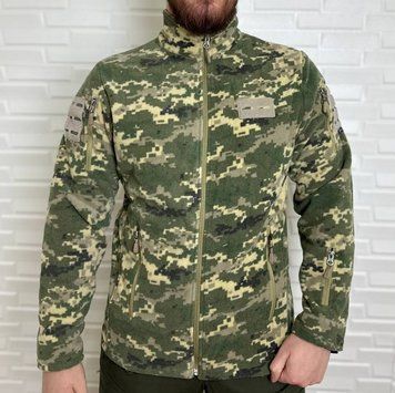 Чоловіча флісова кофта Flas Polar з велкро під шеврони та патчі Піксель, M
