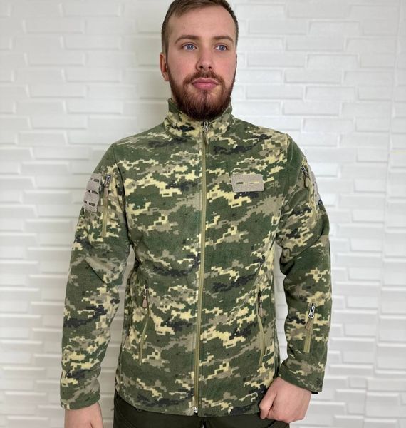 Чоловіча флісова кофта Flas Polar з велкро під шеврони та патчі Піксель, M