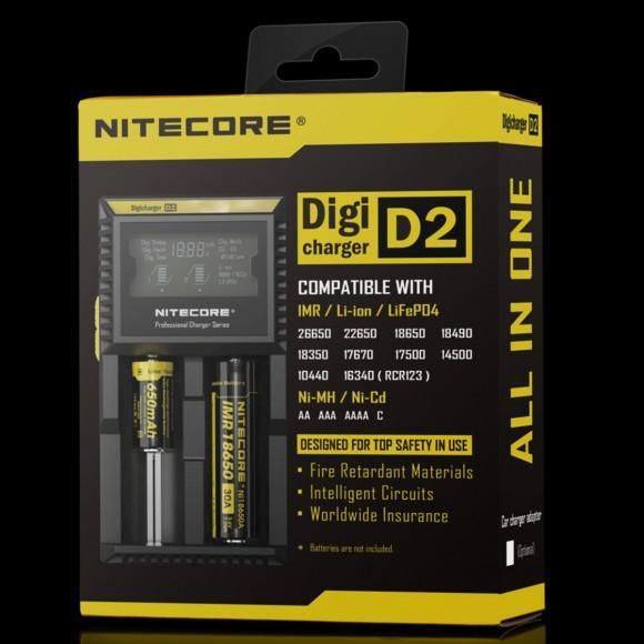 Універсальний зарядний пристрій акумуляторів Nitecore Digicharger D2 з LED дисплеєм