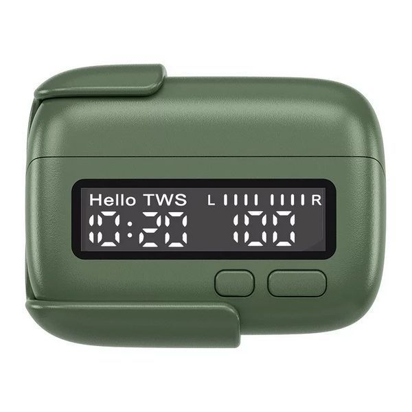 Бездротові Bluetooth навушники BPG Retro Back Clip Portable TWS 1990 (Зелені)