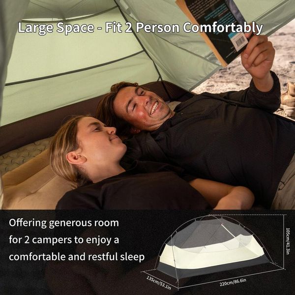 Палатка двухместная Naturehike CNK2550WS037 Mongar Pro 2 (Оливковый)
