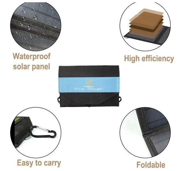 Складное солнечное зарядное устройство Solar panel Solar Ying 6358 EU 21W Солнечная панель