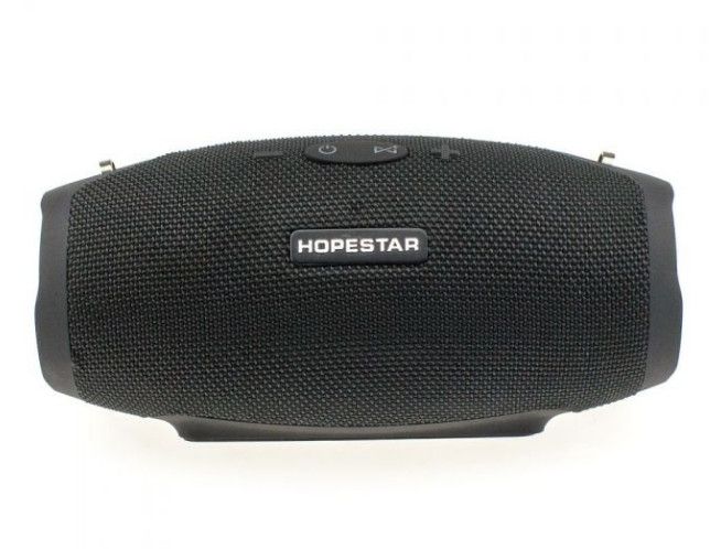 Портативная Bluetooth колонка Hopestar H26 с ремешком bluetooth + power bank + mic (Черный)