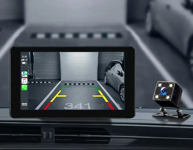 Мультимедійний монітор NP-70+ 7" Auto Carplay з 1 камерою і відеореєстратором wireless dvr, wifi, Bluetooth, FM