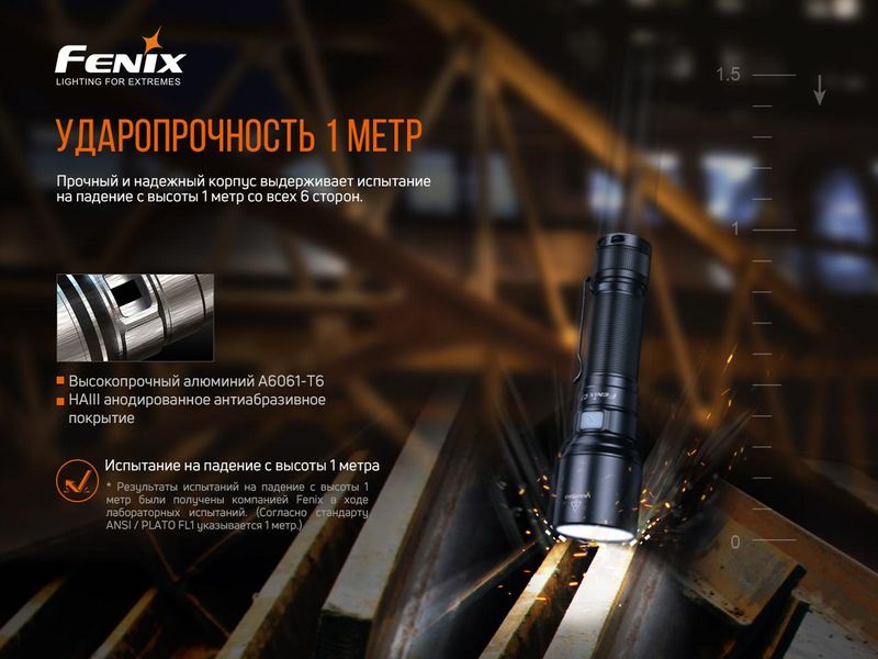 Фонарь ручной Fenix C7 Luminus SST70 3000лм (Черный)