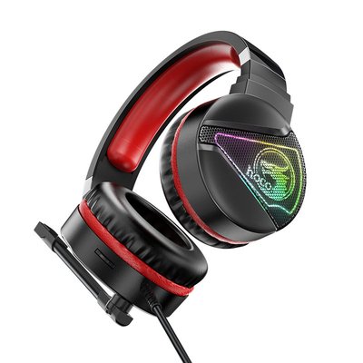 Навушники Hoco W104 Cool tour з мікрофоном Ігрова гарнітура (red)