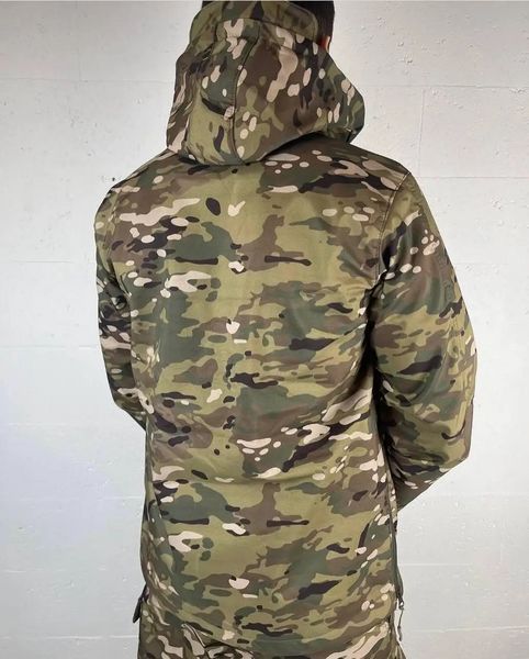 Військова чоловіча куртка Accord Soft-shell на флісі (Мультикам) XXL