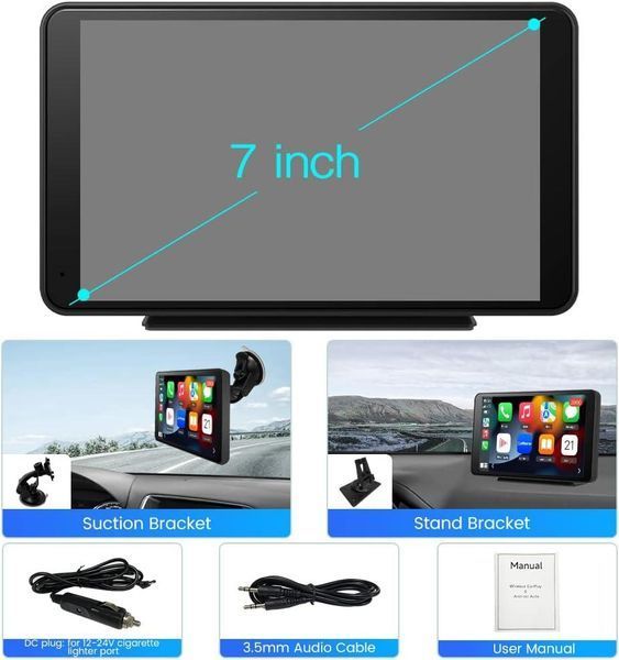 Мультимедіа монітор NP-70 7" Auto Carplay Wireless Wifi, Bluetooth, FM