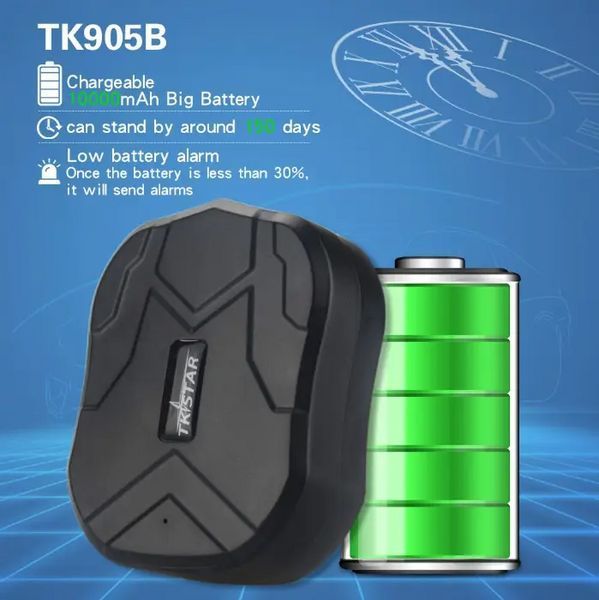 Автономный автомобильный GPS трекер TKStar TK-905B (big) 10000мАч на 180 дней + магнит
