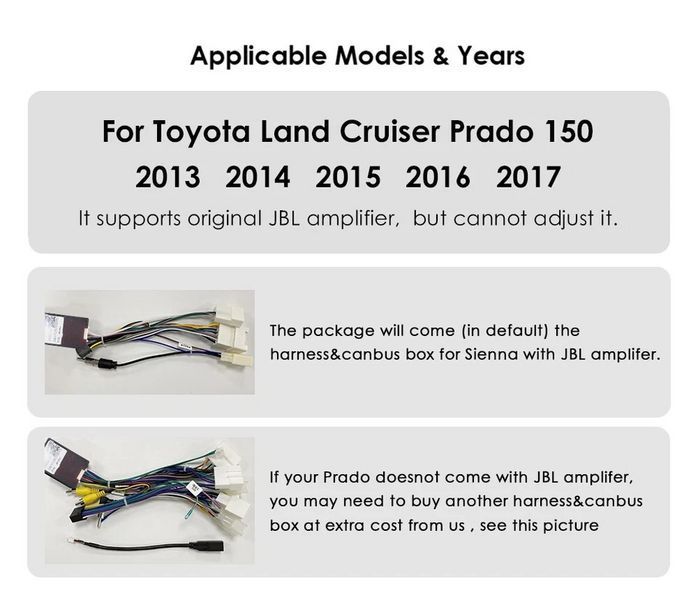 Штатна магнітола Toyota Prado 150 2Gb/32Gb 2014-2017 (8-ядерна)