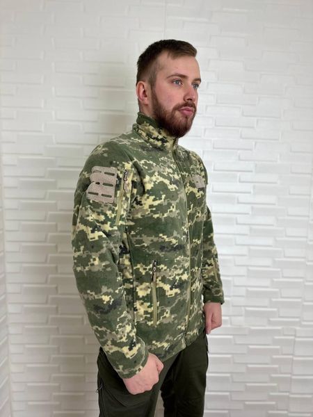 Чоловіча флісова кофта Flas Polar з велкро під шеврони та патчі Піксель, XL