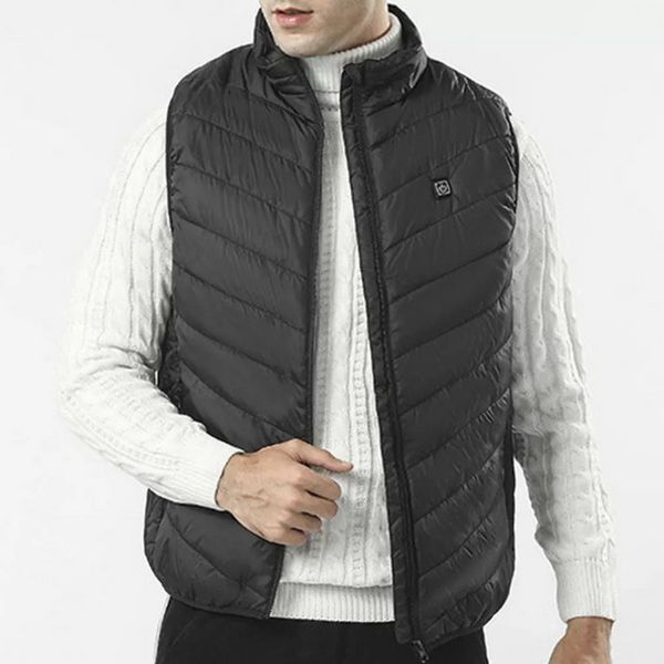 Мужской жилет с подогревом HeatFashion Electric Heating Vest (13 зон) Черный 7XL