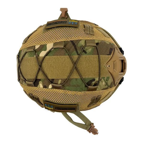 Захисний кевларовий шолом Fast Helmet NIJ IIIA (Койот) + Кавер (Мультикам) S