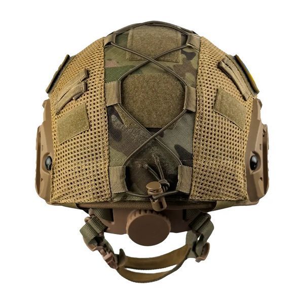 Захисний кевларовий шолом Fast Helmet NIJ IIIA (Койот) + Кавер (Мультикам) S