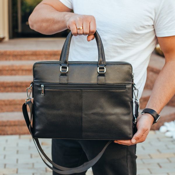 Сумка чоловіча для ноутбука Tiding Bag (38 x 29 x 8 см) 15.6" портфель для документів Чорний