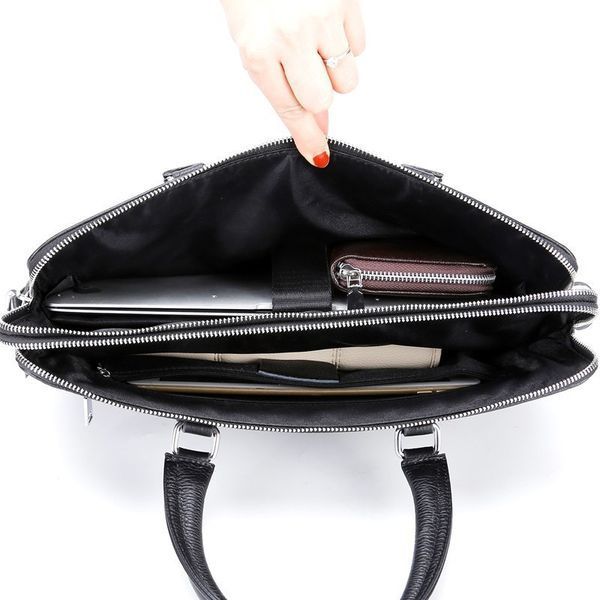 Сумка чоловіча для ноутбука Tiding Bag (38 x 29 x 8 см) 15.6" портфель для документів Чорний