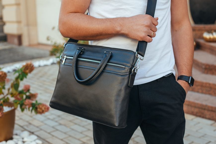 Сумка чоловіча для ноутбука Tiding Bag (38 x 29 x 8 см) 15.6" портфель для документів Чорний