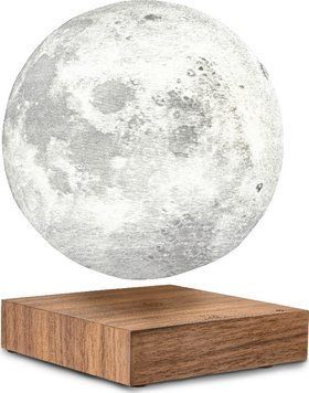 Левитирующая лампа на аккумуляторе Gingko Moon (Дерево орех)
