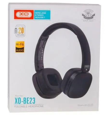 Бездротові Bluetooth stereo навушники (гарнітура) XO BE23 (Black)