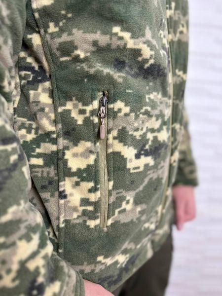 Мужская флисовая кофта Flas Polar с велкро под шевроны и патчи Пиксель, 2XL
