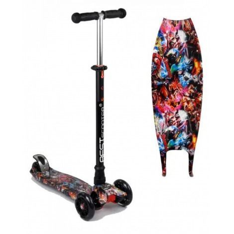 Триколісний самокат Best Scooter Skyper Maxi колеса з підсвічуванням PU 120мм (Супергерої)