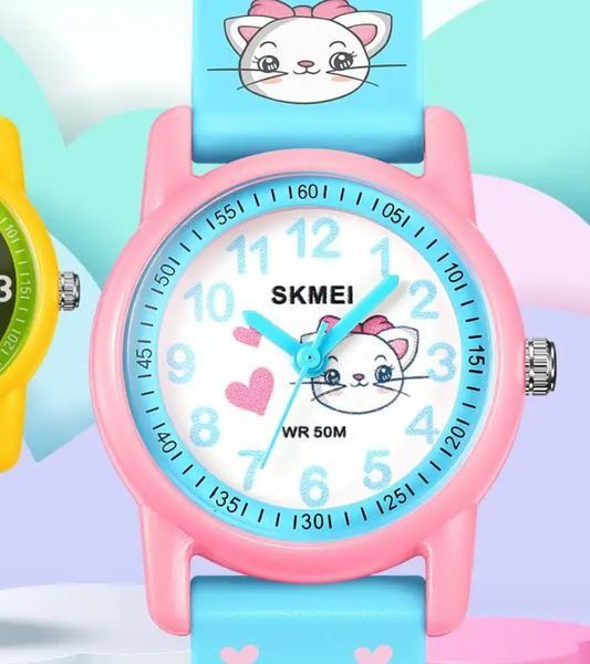 Часы детские наручные Skmei Kitty Голубой