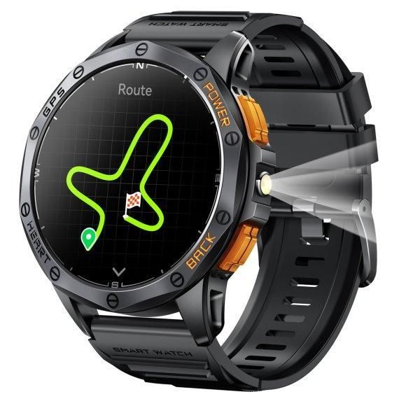 Умные смарт часы Smart GPS Max с компасом 2 ремешка (Черные)