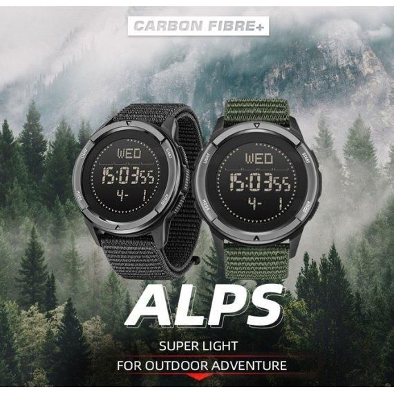 Чоловічий наручний тактичний годинник North Edge Alps з компасом (Зелений)