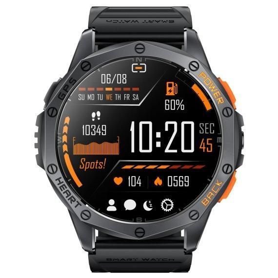 Умные смарт часы Smart GPS Max с компасом 2 ремешка (Черные)