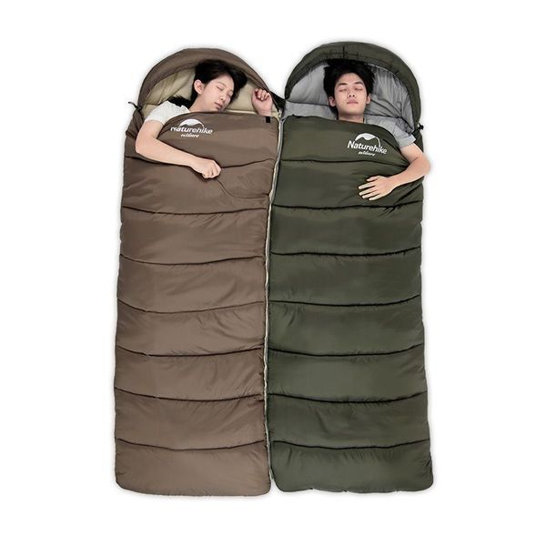 Спальный мешок с капюшоном Naturehike U250S NH20MSD07 (0&deg;C) Правый (Коричневый)