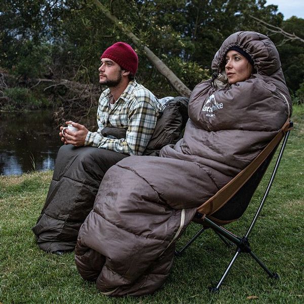 Спальный мешок с капюшоном Naturehike U250S NH20MSD07 (0&deg;C) Правый (Коричневый)