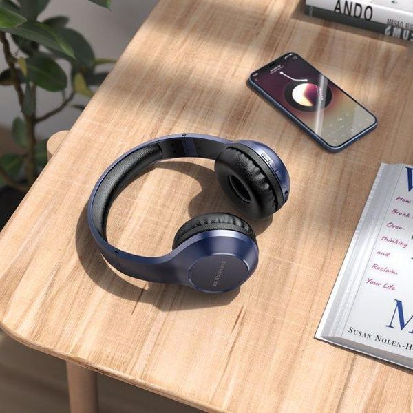 Беспроводная Bluetooth stereo гарнитура Borofone BO12 Синие