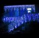 Гирлянда уличная Бахрома 5 м 120 Led (на белом проводе, с переходником) Синяя