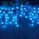 Гирлянда уличная Бахрома 5 м 120 Led (на белом проводе, с переходником) Синяя