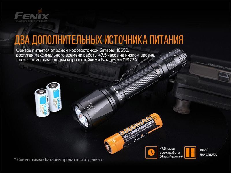 Ручний тактичний ліхтарик Fenix TK11 TAC 1600лм (Чорний)