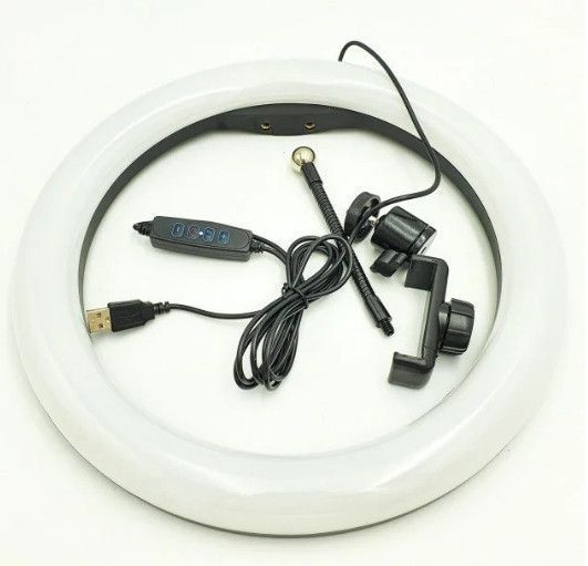 Кольцевая лампа SMN-12 30см (1 крепление) USB
