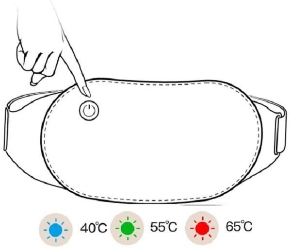 Женский согревающий пояс Benbo AM-166 USB (Розовый)