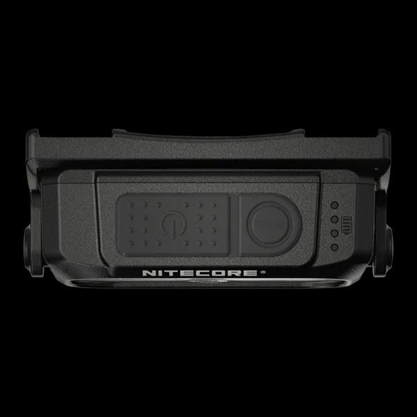 Налобний легкий ліхтарик Nitecore NU25 UL New з білим та червоним світлом (Чорний)