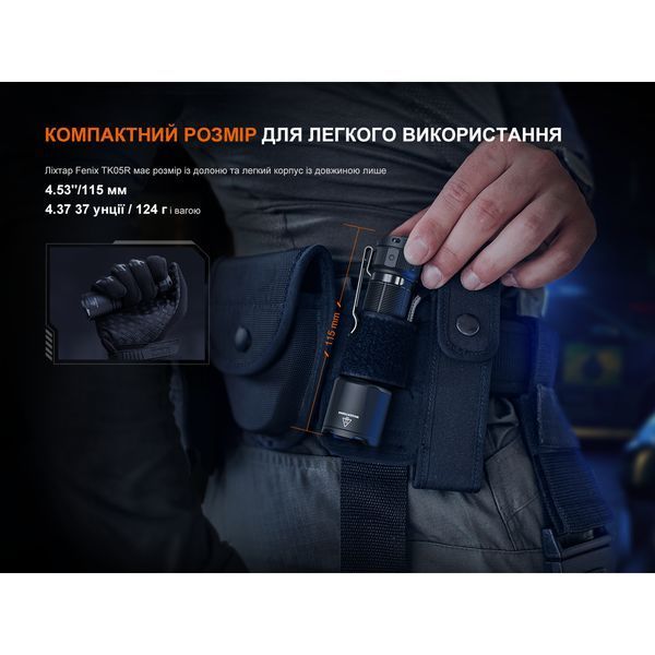 Тактический ручной фонарь Fenix ​​TK05R (до 450м)