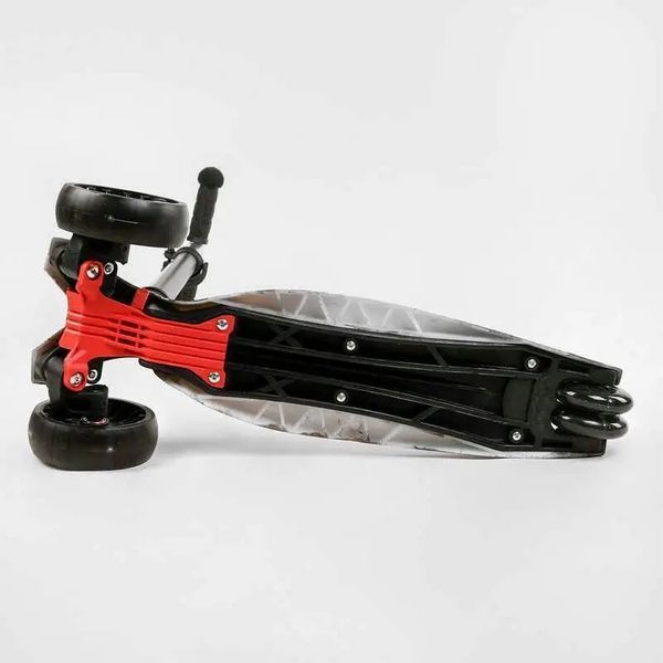 Триколісний самокат Best Scooter Skyper Maxi колеса з підсвічуванням PU 120мм (Чорний)