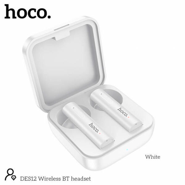 Беспроводные сенсорные наушники гарнитура Hoco DES12 Bluetooth Белый