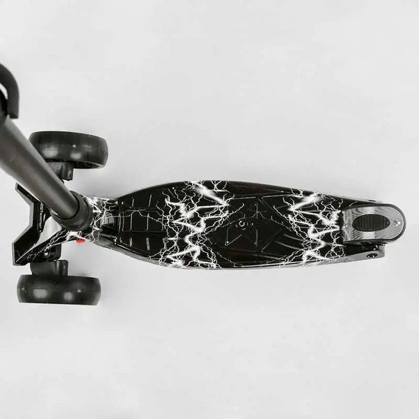 Триколісний самокат Best Scooter Skyper Maxi колеса з підсвічуванням PU 120мм (Чорний)