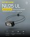 Налобний легкий ліхтарик Nitecore NU25 UL New з білим та червоним світлом (Чорний)