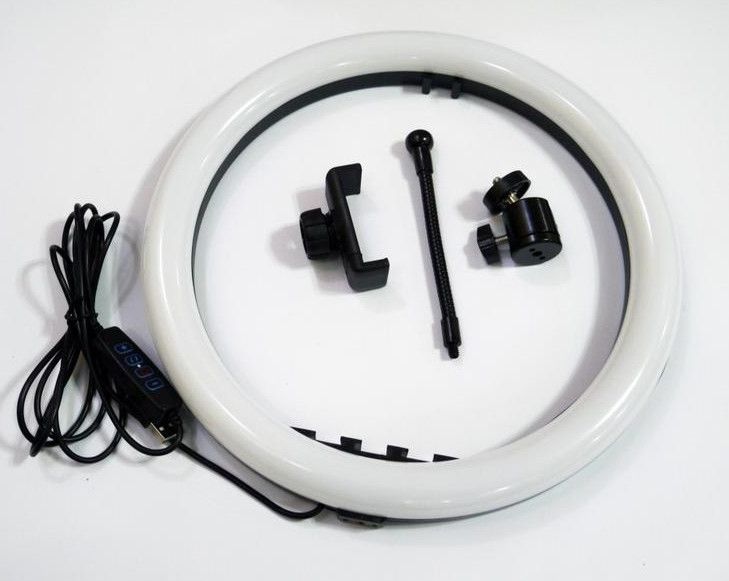 Кольцевая лампа SMN-12 30см (1 крепление) USB