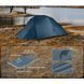 Намет легкий тримісний з футпринтом Naturehike Cloud Up 3 UL NH18T030-TT 20D (Темно-синій)