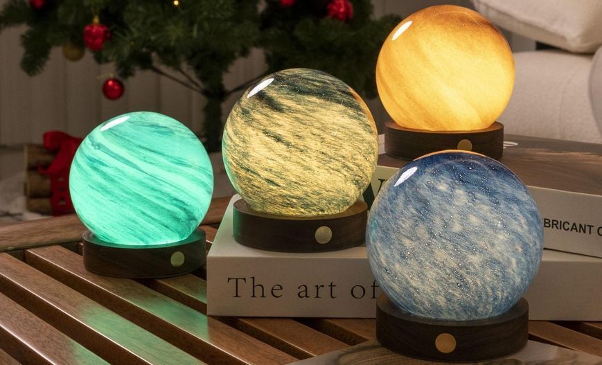Світильник на акумуляторі Gingko AstraGlass Light Mini (8 режимів світіння) Полярна хмара