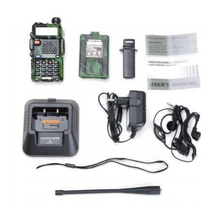 Портативная рация Baofeng UV-5R FM радио + фонарик (Камуфляж)