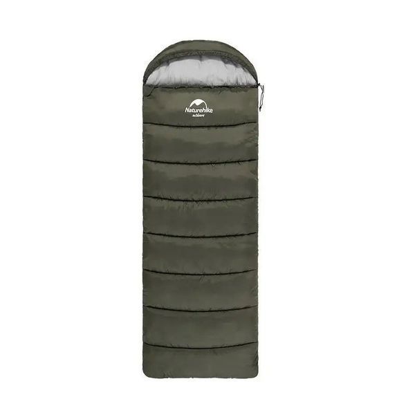 Спальний мішок з капюшоном Naturehike U250S NH20MSD07 (0&deg;C) Правий (Зелений)