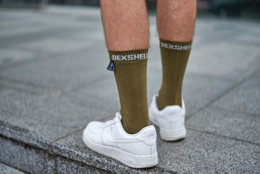 Шкарпетки водонепроникні Dexshell Ultra Thin Crew OG (Хакі) розмір XL (47-49)