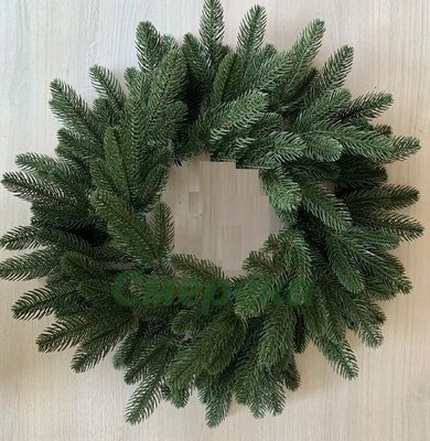 Різдвяний вінок із хвої Преміальний литий 45 см (Зелений)